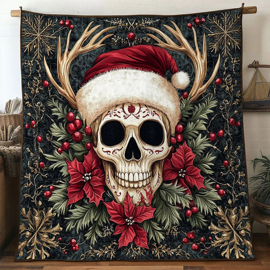 Skull Snow Garland Quilt Blanket