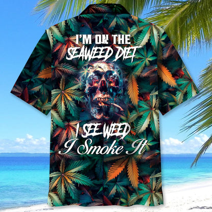 Skull Diet Hawaiian Shirt, custom shirt gift for men (view 3)