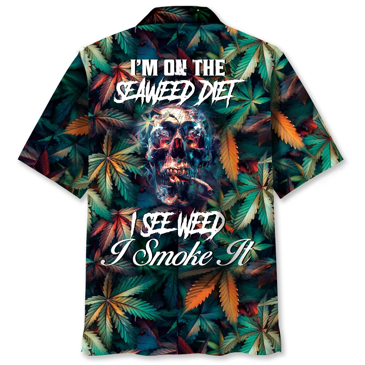 Skull Diet Hawaiian Shirt, custom shirt gift for men (view 4)