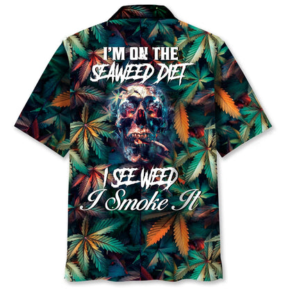 Skull Diet Hawaiian Shirt, custom shirt gift for men (view 4)