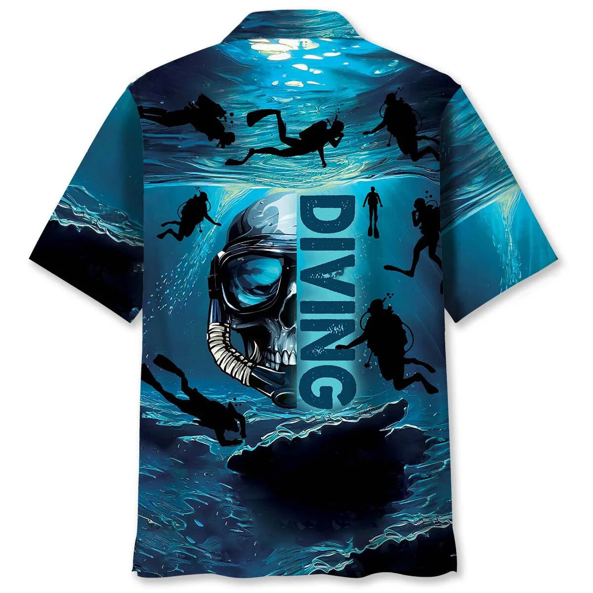 Skull Diving Hawaiian Shirt, custom shirt gift for men
