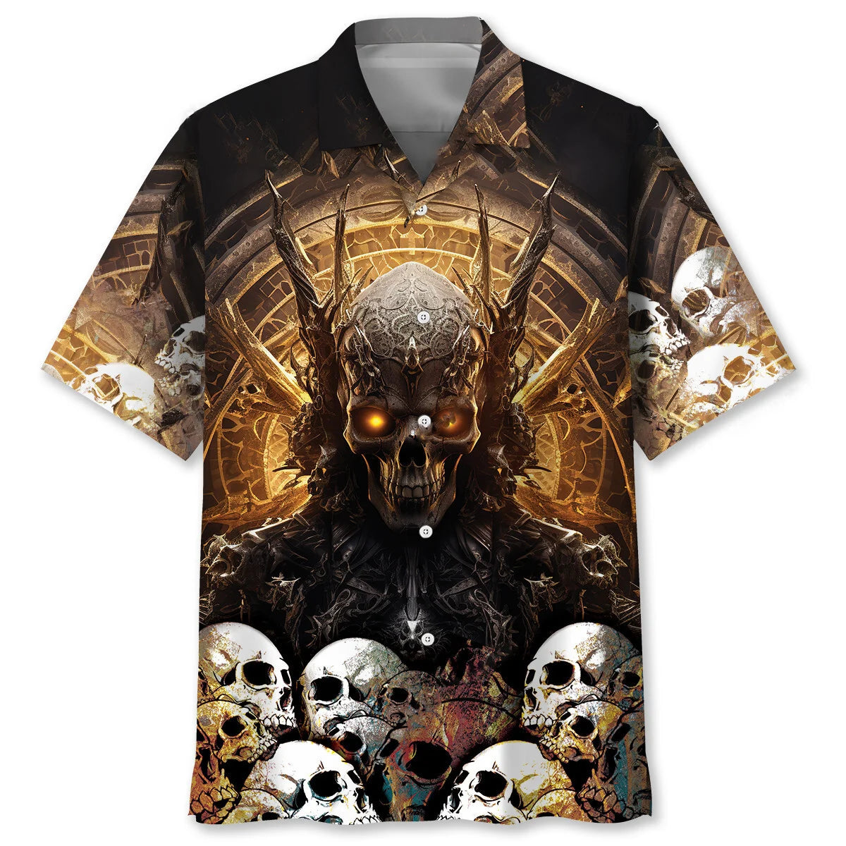 Skull King Hawaiian Shirt, custom shirt gift for men (view 4)