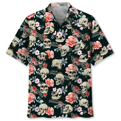 Skull Roses Hawaiian Shirt, custom shirt gift for men (view 4)