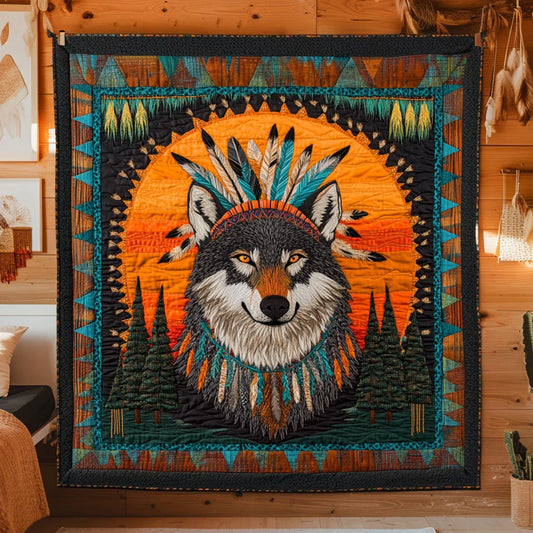 Sky Dream Wolf Quilt Blanket