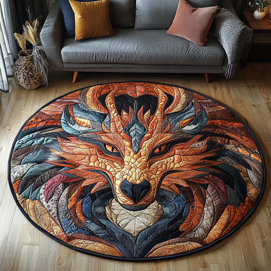Sky Serpent Quilted Round Mat
