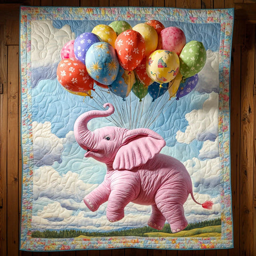 Skybound Elephant Quilt Blanket