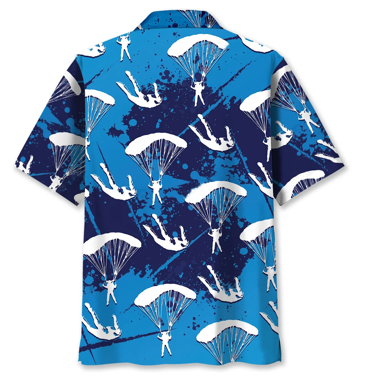Skydiving Grunge Hawaiian Shirt, custom shirt gift for men (view 4)