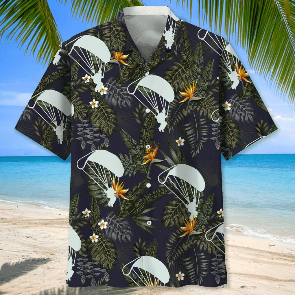 Skydiving Hawaiian Nature Hawaiian Shirt, custom shirt gift for men