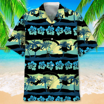 Skydiving Nature Beach Hawaiian Shirt, custom shirt gift for men (view 2)