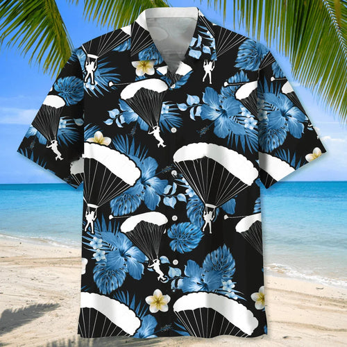 Skydiving Nature Hawaiian Shirt, custom shirt gift for men