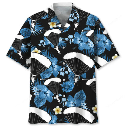 Skydiving Nature Hawaiian Shirt, custom shirt gift for men (view 2)