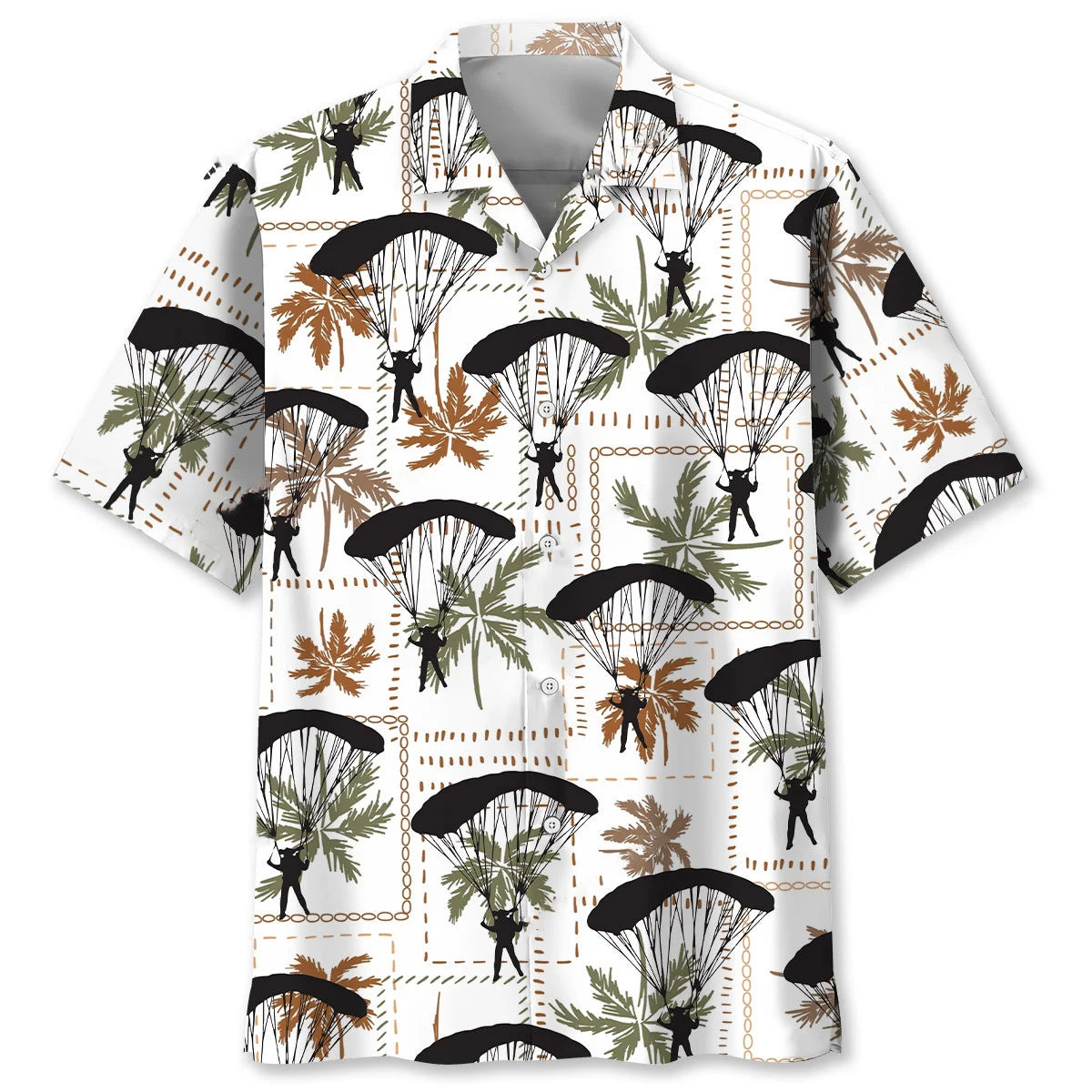Skydiving Palm Tree Hawaiian Shirt, custom shirt gift for men