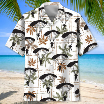 Skydiving Palm Tree Hawaiian Shirt, custom shirt gift for men (view 2)
