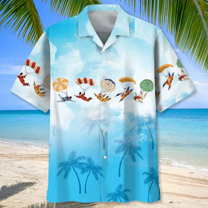 Skydiving Sky Hawaiian Shirt, custom shirt gift for men