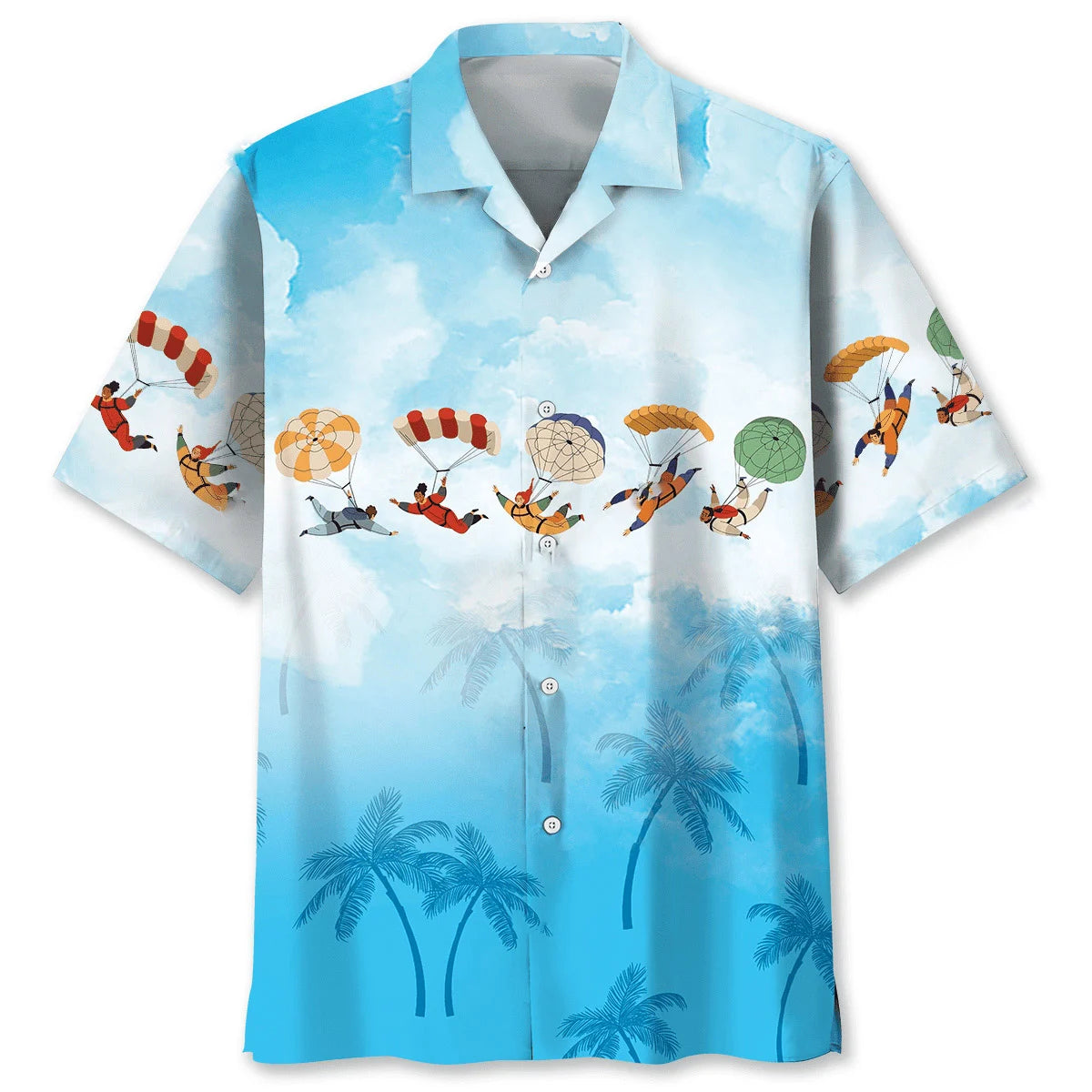 Skydiving Sky Hawaiian Shirt, custom shirt gift for men (view 2)