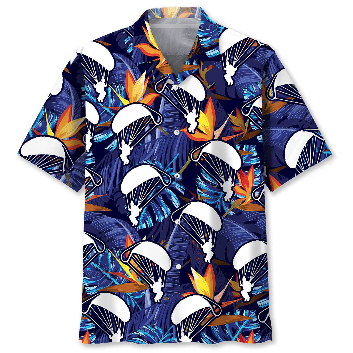 Skydiving Tropical Hawaiian Shirt, custom shirt gift for men (view 4)