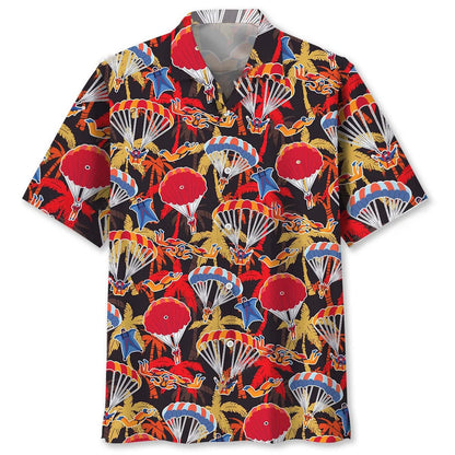 Skydiving Tropical Hawaiian Shirt, custom shirt gift for men (view 6)