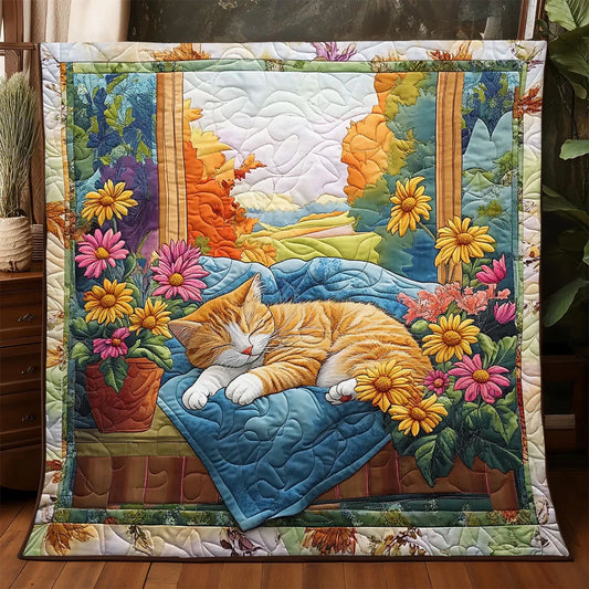 Sleeping Cat Quilt Blanket