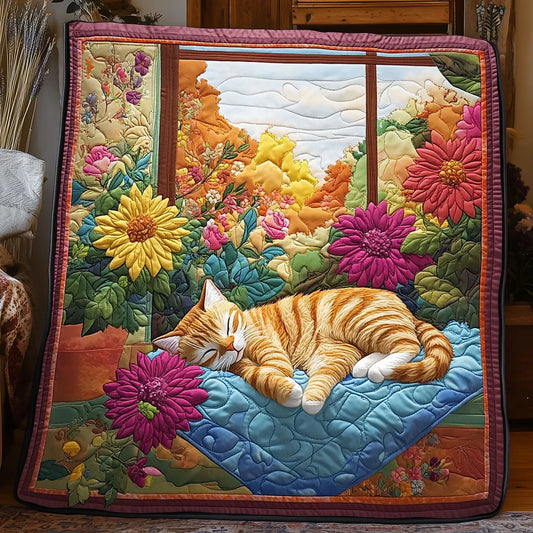 Sleeping Cat Quilt Blanket