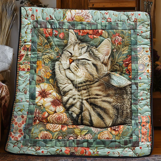 Sleeping Cat Quilt Blanket