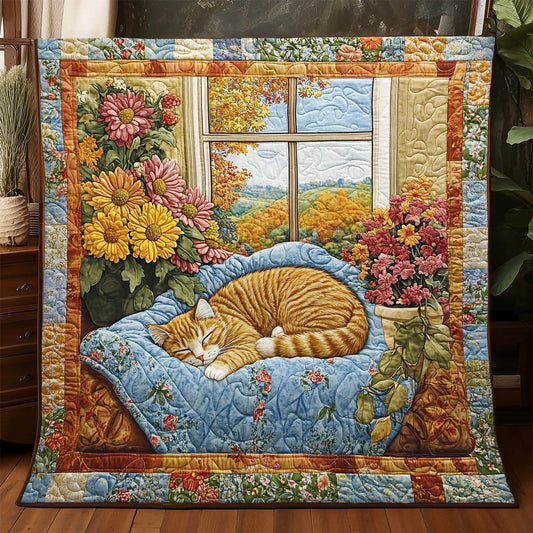 Sleeping Cat Quilt Blanket