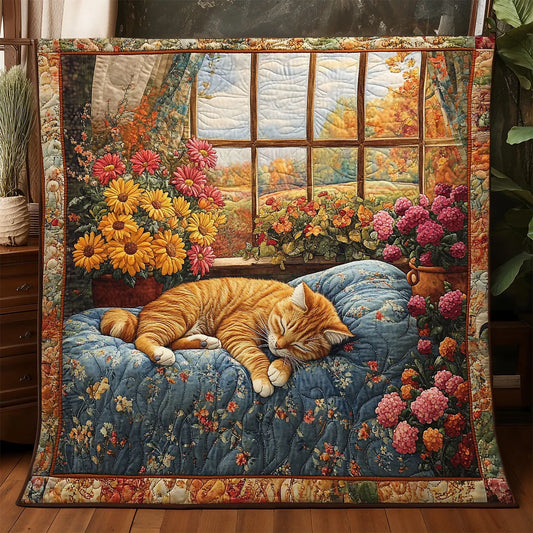 Sleeping Cat Quilt Blanket