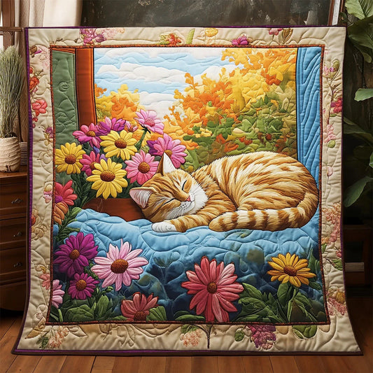 Sleeping Cat Quilt Blanket