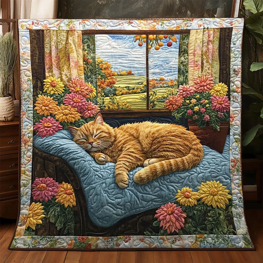 Sleeping Cat Quilt Blanket