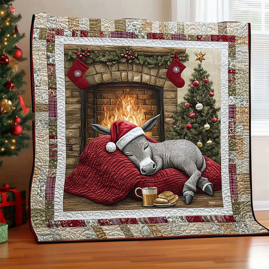 Sleeping Donkey Quilt Blanket