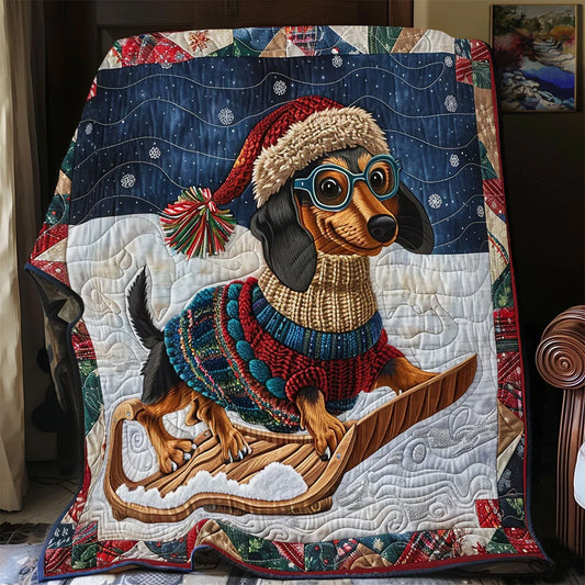 Sleigh Hound Quilt Blanket