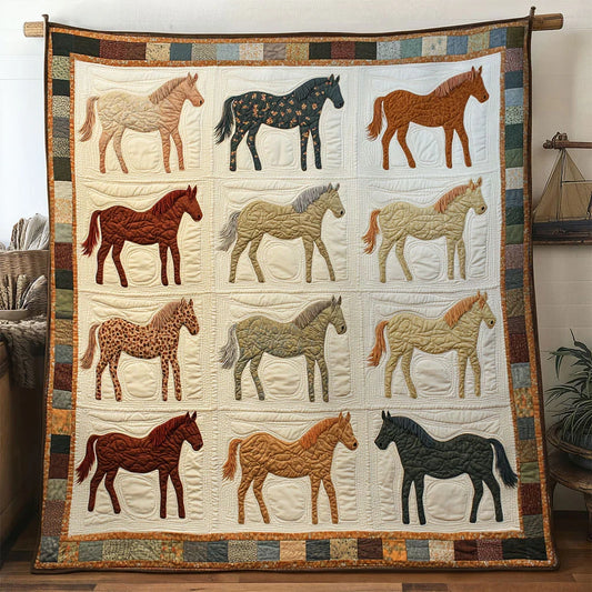 Smiley Horse Quilt Blanket