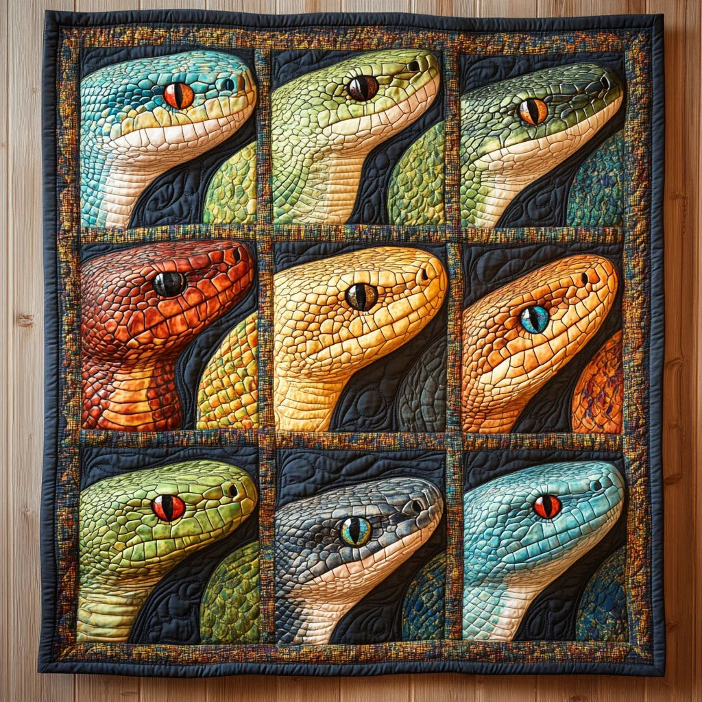 Snake Block Quilt Blanket