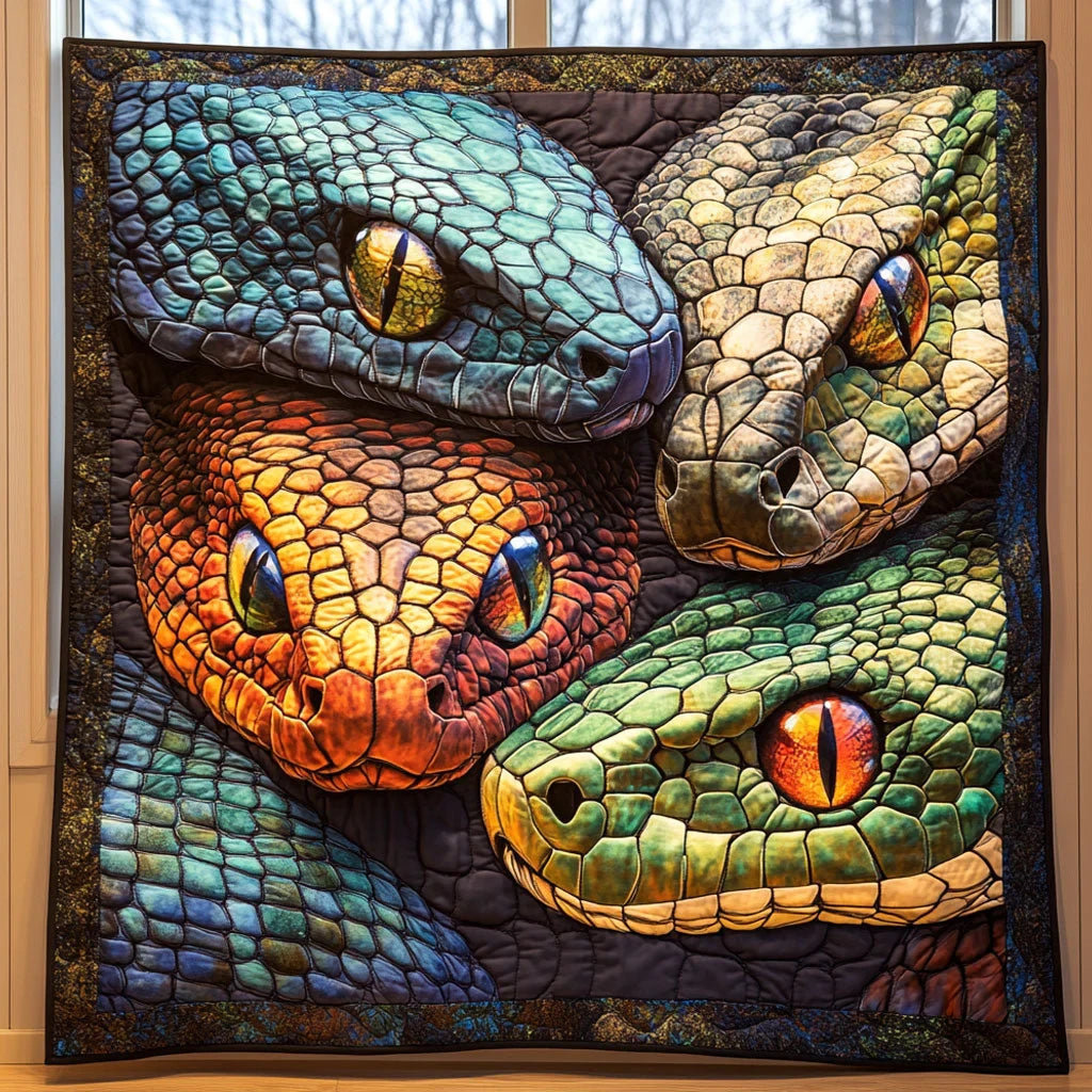 Snake Gaze Quilt Blanket