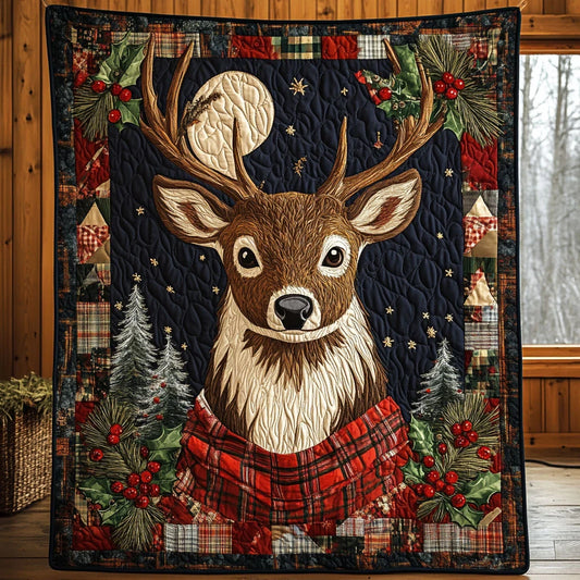 Snow Antler Quilt Blanket