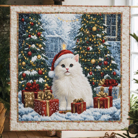 Snow Cat Quilt Blanket