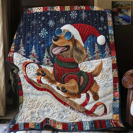 Snow Dash Quilt Blanket