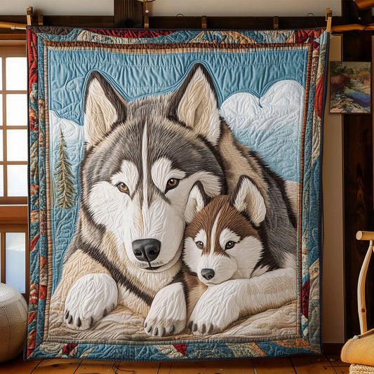 Snow Family Quilt Blanket