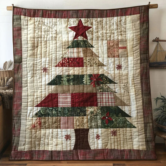 Snow Glow Christmas Tree Quilt Blanket