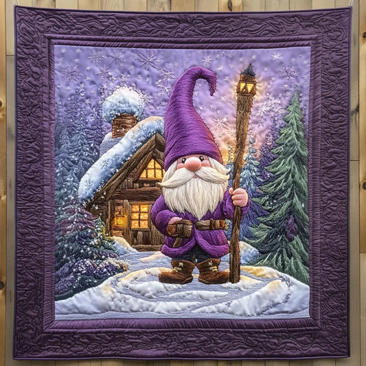 Snow Glow Gnome Quilt Blanket