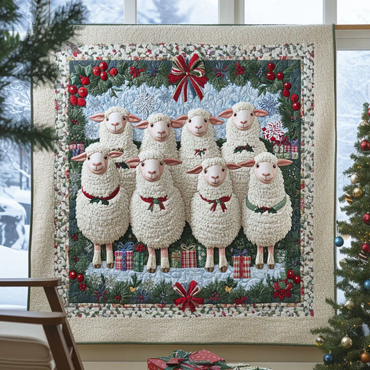 Snow Glow Sheep Quilt Blanket