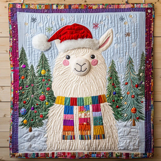 Snow Llama Quilt Blanket