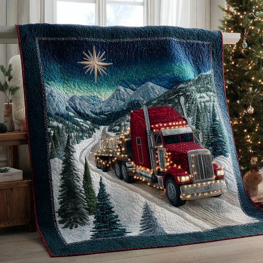 Snow Truck Quilt Blanket