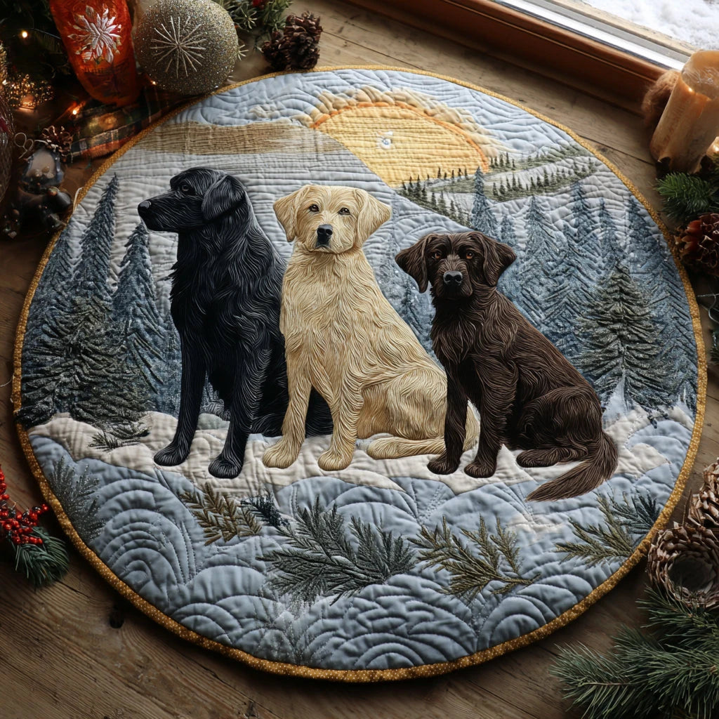 Snowbound Labs Quilted Round Mat