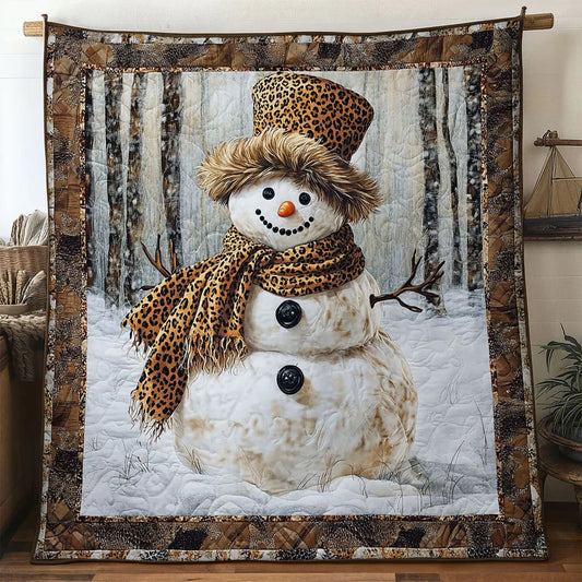 Snowfield Snowman Quilt Blanket