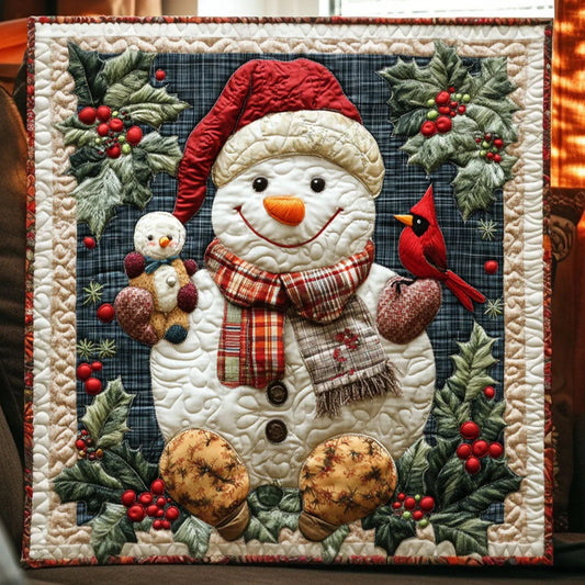 Snowflake Snowman Quilt Blanket