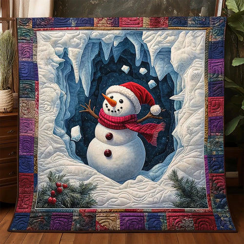 Snowman Breakthrough Quilt Blanket