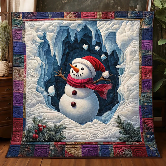 Snowman Breakthrough Quilt Blanket