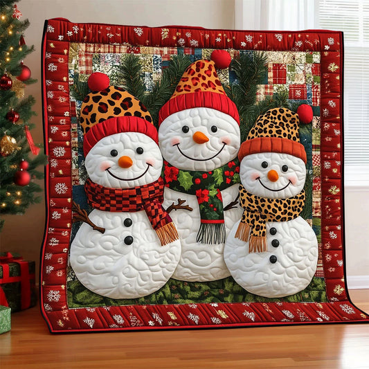 Snowman Christmas Quilt Blanket