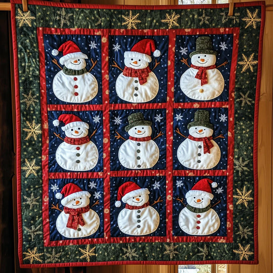 Snowman Christmas Quilt Blanket