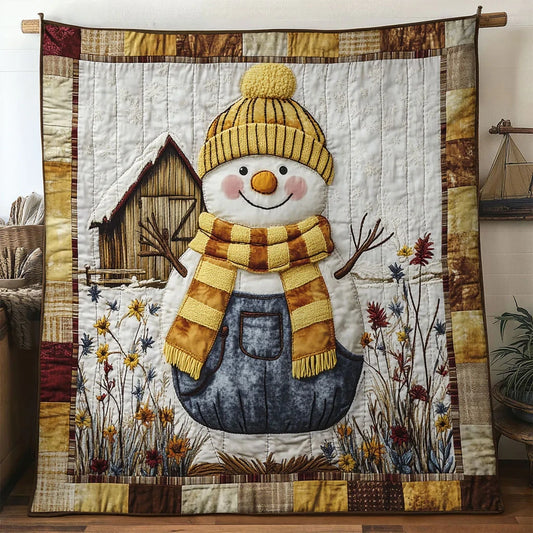 Snowman Cozy Field Quilt Blanket